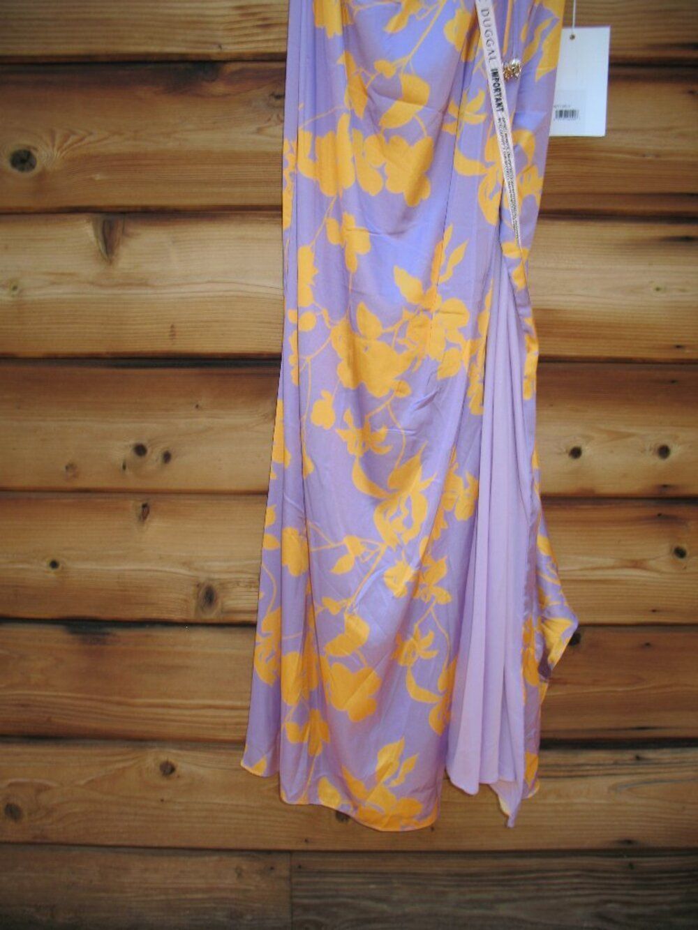 NWT Mac Duggal 68771 Orchid Floral Printed One Shoulder Maxi Dress S - Picture 8 of 15